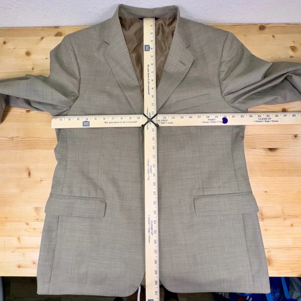 Brooks Brothers 346 Men's 44R Wool Blazer Tan 2 Button Sport Coat Jacket